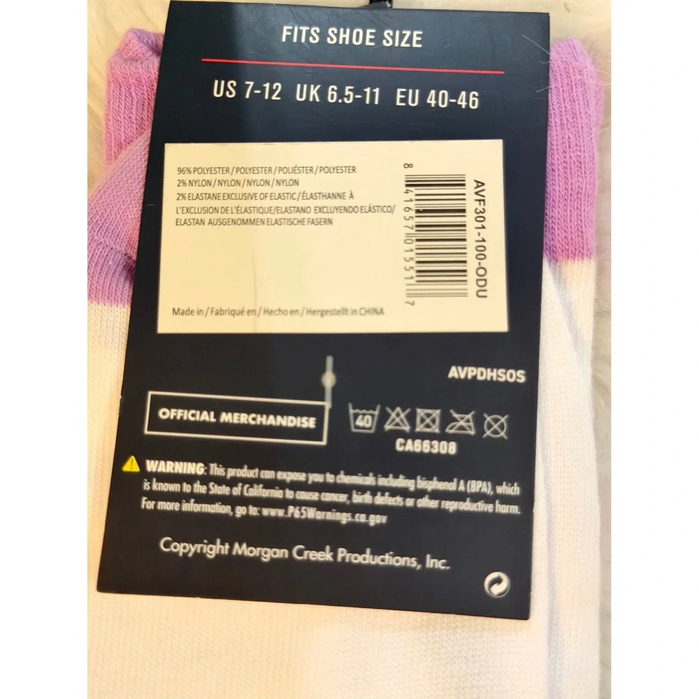 Ace Ventura Pet Detective Jim Carrey Tutu Novelty Crew Socks US 7-12 AVF301